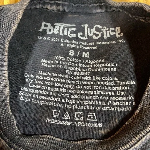 Distressed, POETIC JUSTICE, Tupac shirt!! - Picture 6 of 7